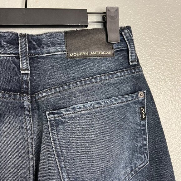 NWOT Modern American High Rise Straight Leg Button‎ Fly Jeans Dark Faded 25 - Picture 6 of 9